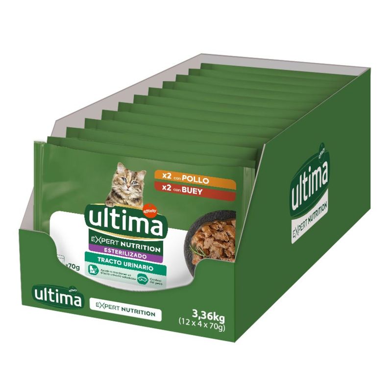 Ultima Cat Expert Nutrition Urinary Chicken & Beef 4 x 70g