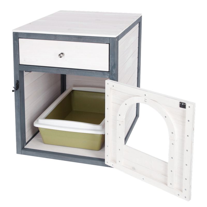 Kerbl Pet Cat Cabinet Ida White/grey