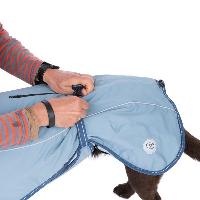 Nomad Tales Bloom Dog Coat - Sky Blue approx. 35cm (Back Length)