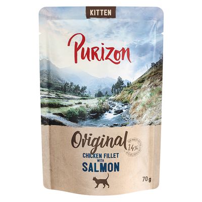 Purizon Kitten Grain-Free 6 x 70g Chicken Fillet with Salmon