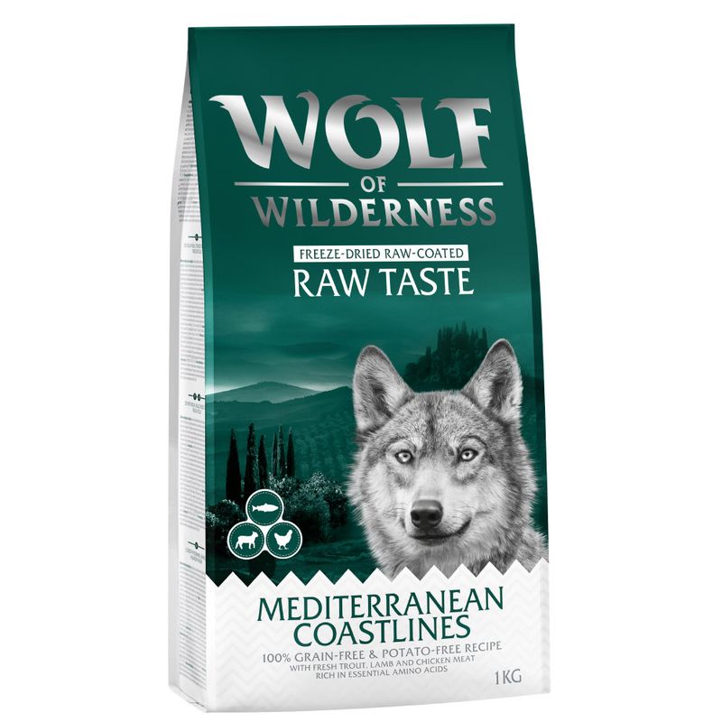 2 x 1kg Wolf of Wilderness Dry Dog Food - Try Now! Adult \