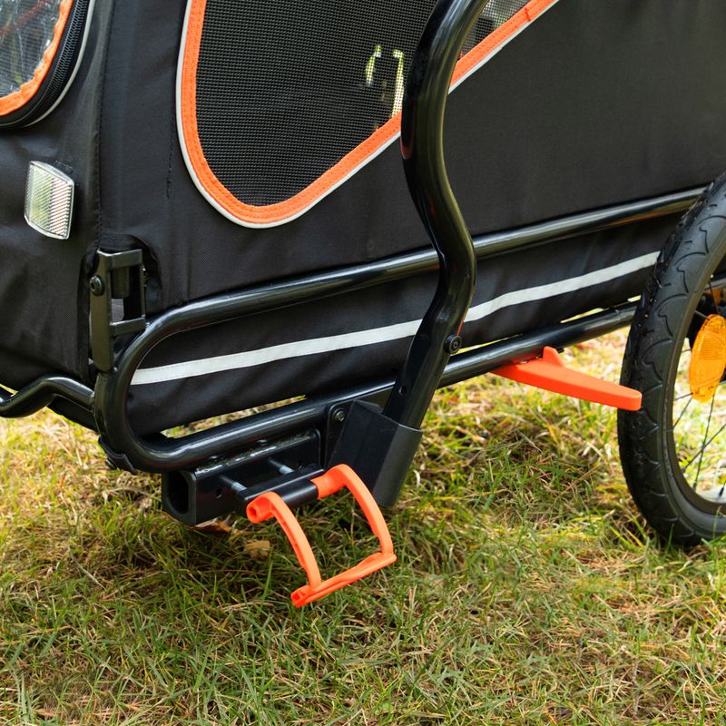 Nomad Tales Spirit Bike Trailer - Ebony/Tangerine 145 x 72 x 102 cm (L x W x H), up to 45kg