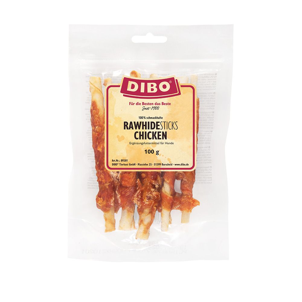 DIBO Rawhide Sticks with Chicken 100g