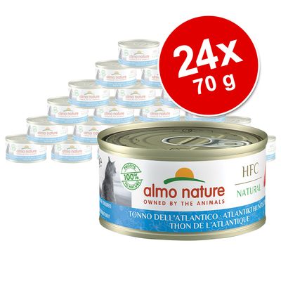 Almo Nature HFC Natural Cans Saver Pack 24 x 70g Atlantic Tuna