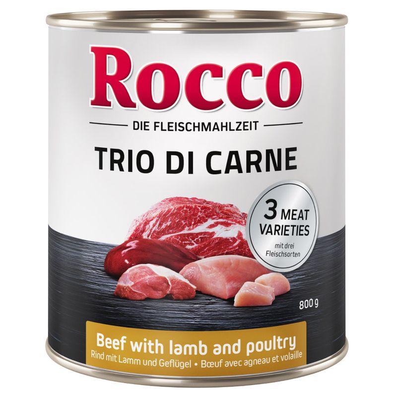 Rocco Trio di Carne Mixed Trial Pack 6 x 800g Mix (3 Varieties)
