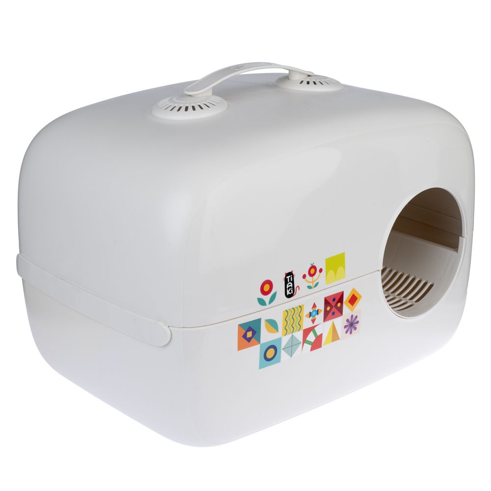 TIAKI Rex Covered Litter Box White