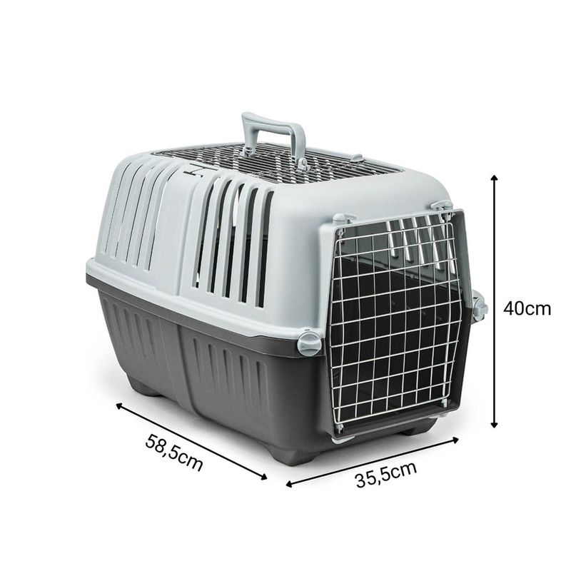 Lionto Plastic Transport Box with Metal Door 35.5 x 58.5 x 40cm (W x L x H)