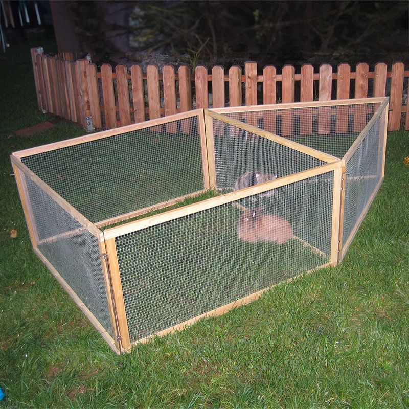 Kerbl Pet VARIO Outdoor Enclosure with Mesh 120 x 120 x 59cm (L x W x H), 6 elements