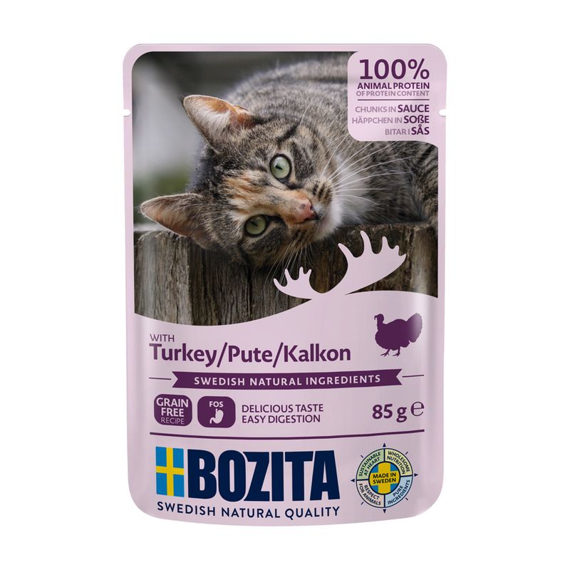 Bozita Chunks in Sauce Pouches Saver Packs 24 x 85g Turkey