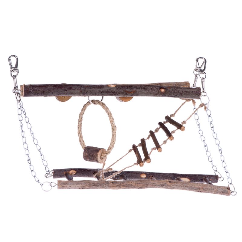 Wood Hanging Bridge for Small Pets size: 27 x 7 x 17 cm (L x W x H)