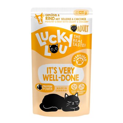 Lucky Lou Sterilized 16 x 125 g Poultry