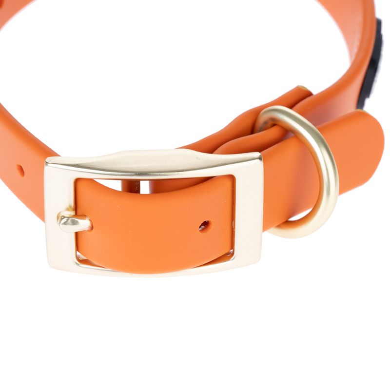 TIAKI Water-Repellent PVC Collar - Orange Size S: 24-36cm (Neck Circumference)