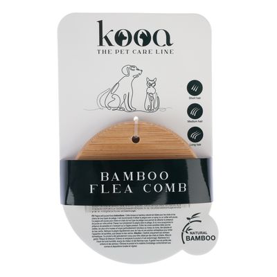 kooa Bamboo Flea Comb 10 x 6.7 x 1 cm (L x W x H)