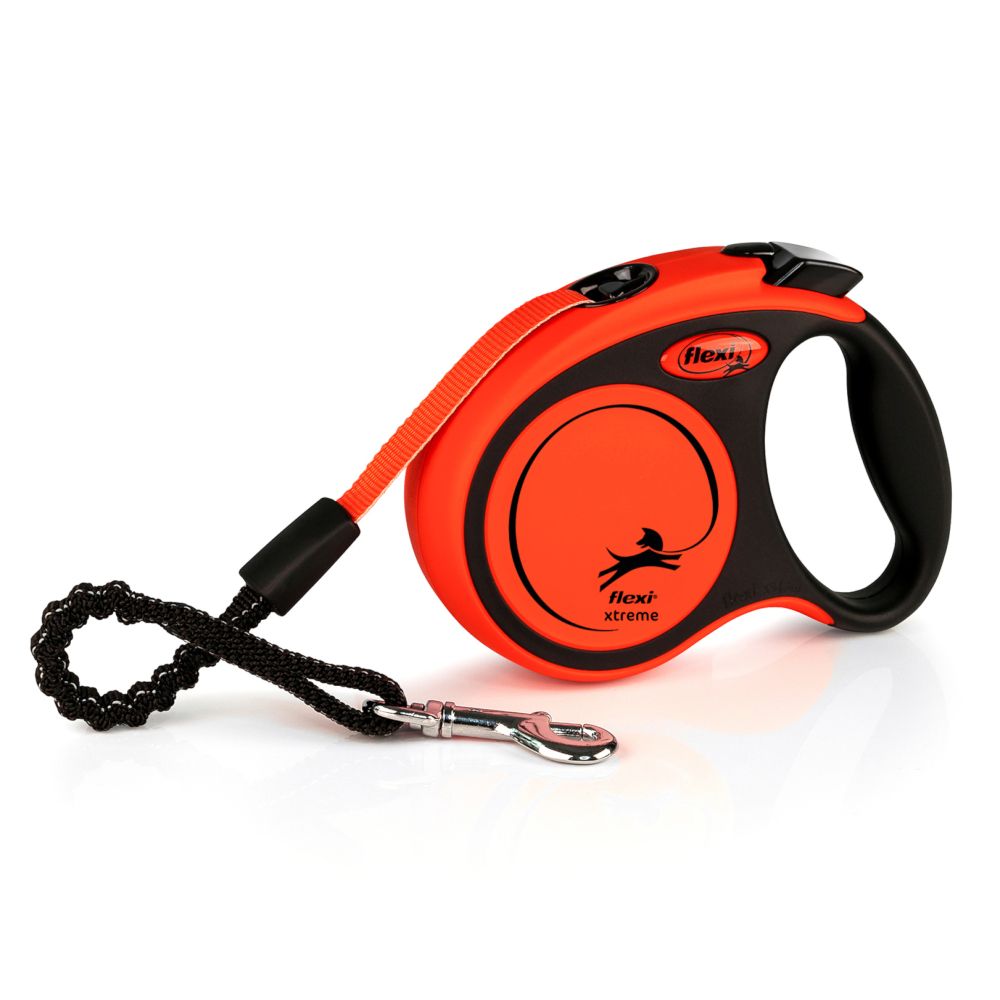 flexi Xtreme Harness Leash - Orange - 3m Size XS: up to 15kg
