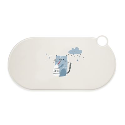TIAKI Silicone Bowl Mat Milky Kitty L 50 x W 25 cm