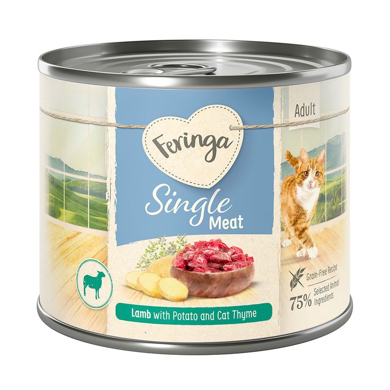 Feringa Single Meat Menu Saver Pack 12 x 200g Mix I (6 Varieties ): Chicken, Rabbit, Lamb, Veal, Duck, Salmon