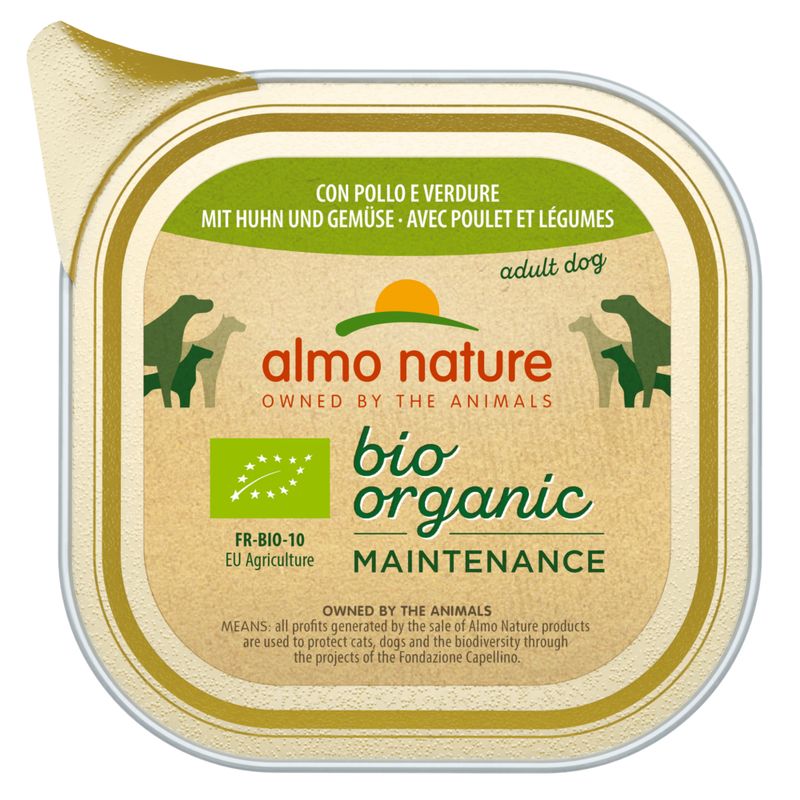 Almo Nature BioOrganic Maintenance 6 x 100g Organic Chicken & Organic Vegetables