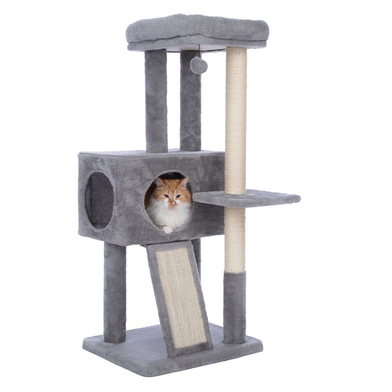 zooplus Basics Medium Scratching Tree Grey