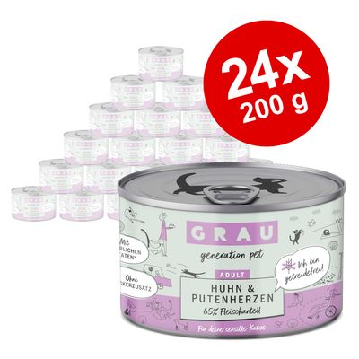 GRAU Gourmet Adult Grain-Free Saver Pack 24 x 200g Mix (6 varieties)