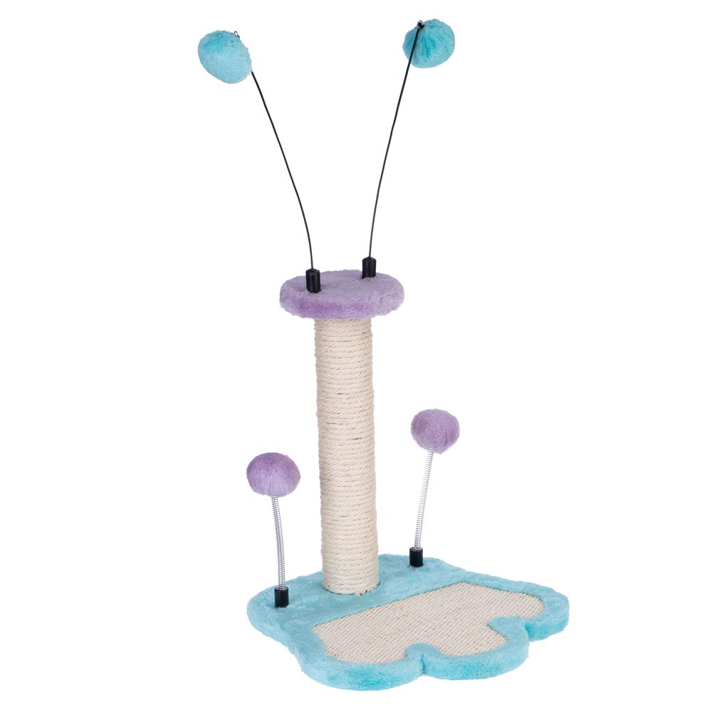 Finny Cat Scratching Post Blue/pink