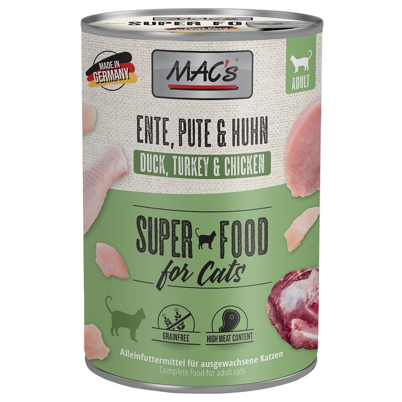 MAC's Cat 6 x 400g Poultry, Beef & Cranberry