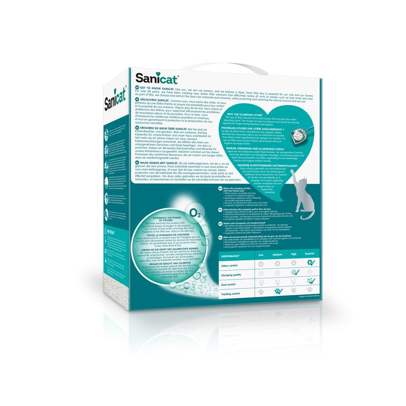 Sanicat Active White Lotus Flower Clumping Litter 6l