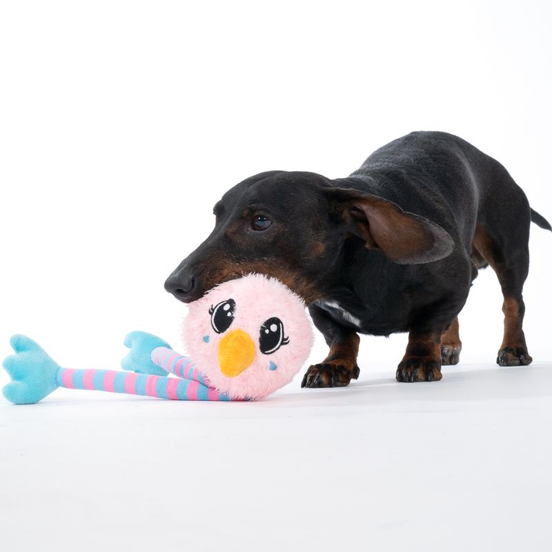 TIAKI Pink Chicken Long-Legs Dog Toy 30cm