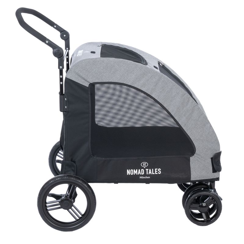 Nomad Tales Spirit Pet Stroller - Stone 95 x 82 x 120 cm (L x W x H), up to 40kg capacity