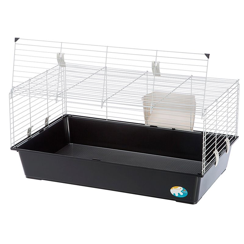 Piggy Basic Rabbit & Guinea Pig Cage Black: 95 x 57 x 46 cm (L x W x H)