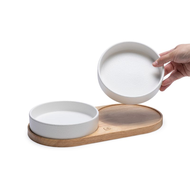 Designed by Lotte Lojs Ceramic Dinner Set for Cats 1 Set: 2 x 350ml