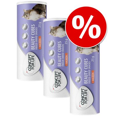 Concept for Life Freeze-dried Cubes Cat Snacks Saver Pack 3 x 25g Sensitive