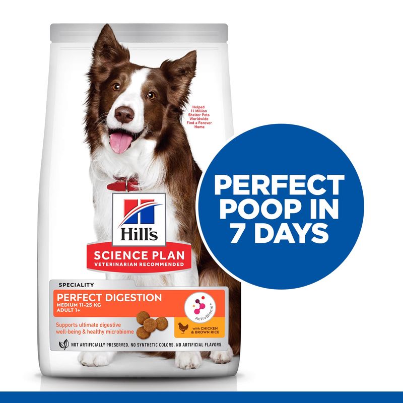 Hill's Science Plan Adult 1+ Perfect Digestion Medium Breed with Chicken 14kg