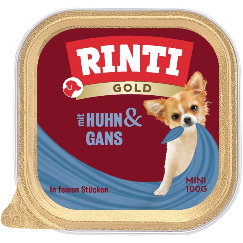 RINTI Gold Mini Trays 6 x 100g Beef & Guinea Fowl