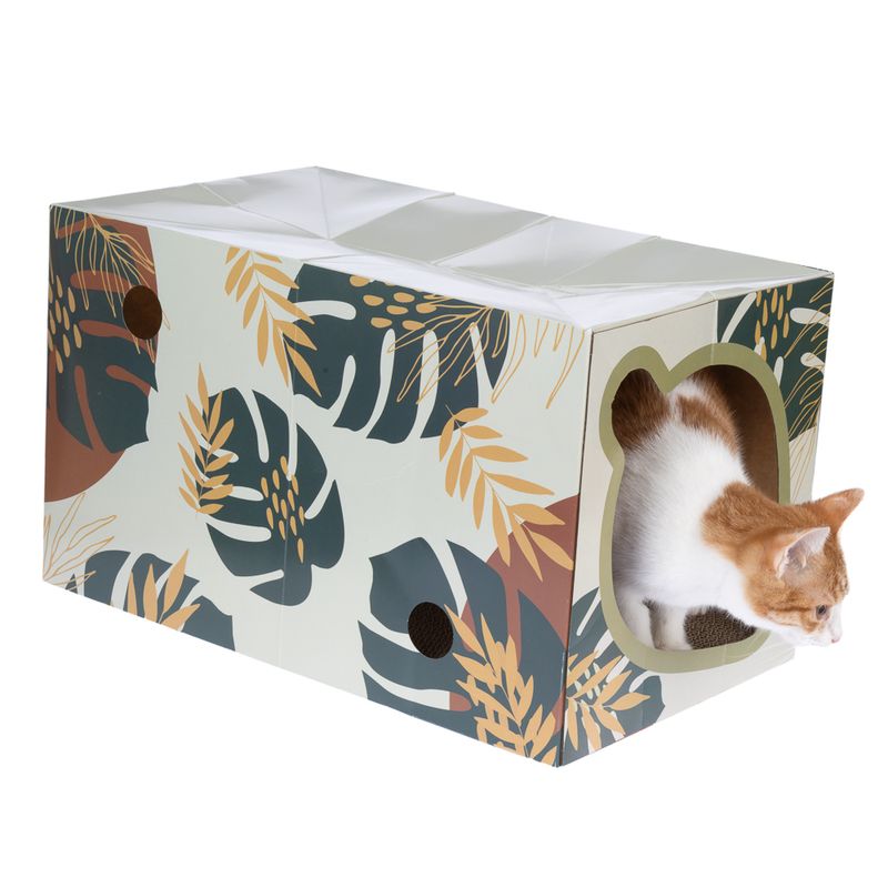 TIAKI Nature Leaf Tunnel for Cats 40 x 30 x 30 cm (L x W x H)