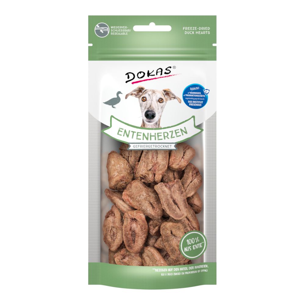 Dokas Freeze-Dried Duck Hearts 22g