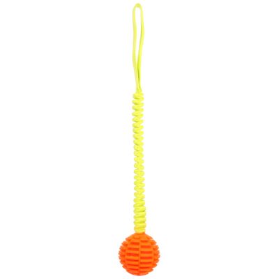 Flamingo Dog Toy Lipa Tug Rope with Ball W 6.5 x L 40cm