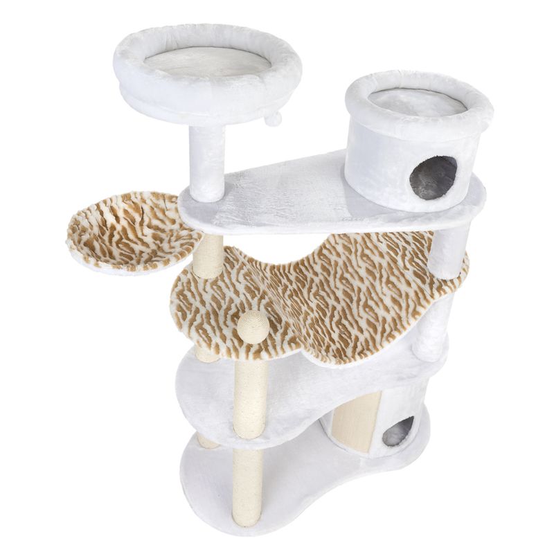 White Tiger XXL Cat Tree White (2 packages)
