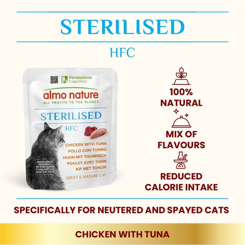 Almo Nature HFC Sterilised Saver Pack 24 x 50g Chicken Fillet