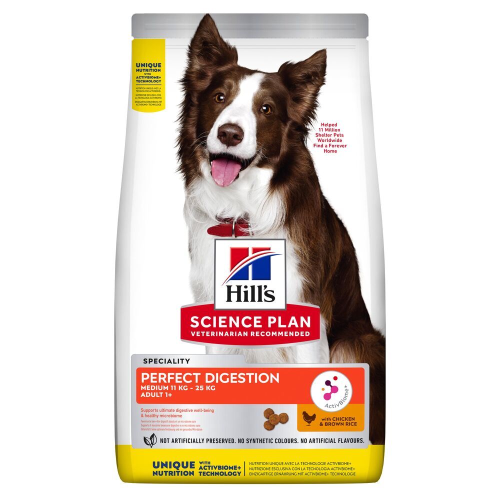 Hill's Science Plan Adult 1+ Perfect Digestion Medium Breed with Chicken 14kg