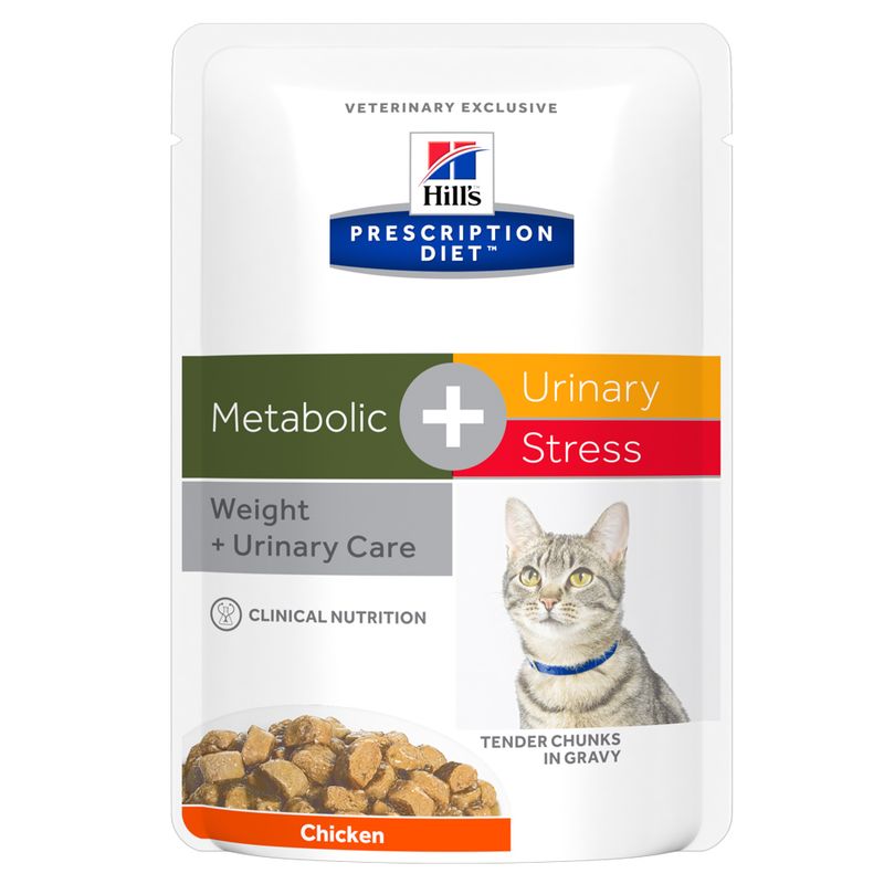 Hill's Feline Prescription Diet Pouches Saver Pack 24 x 85g c/d Urinary Stress Salmon Pouches