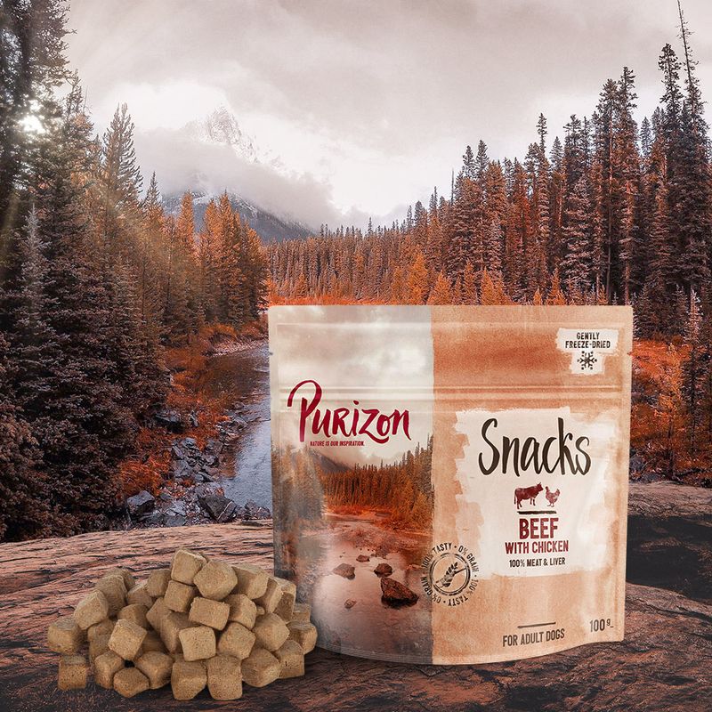 Purizon Dog Snacks Grain-Free Saver Pack 3 x 100g Beef with Chicken