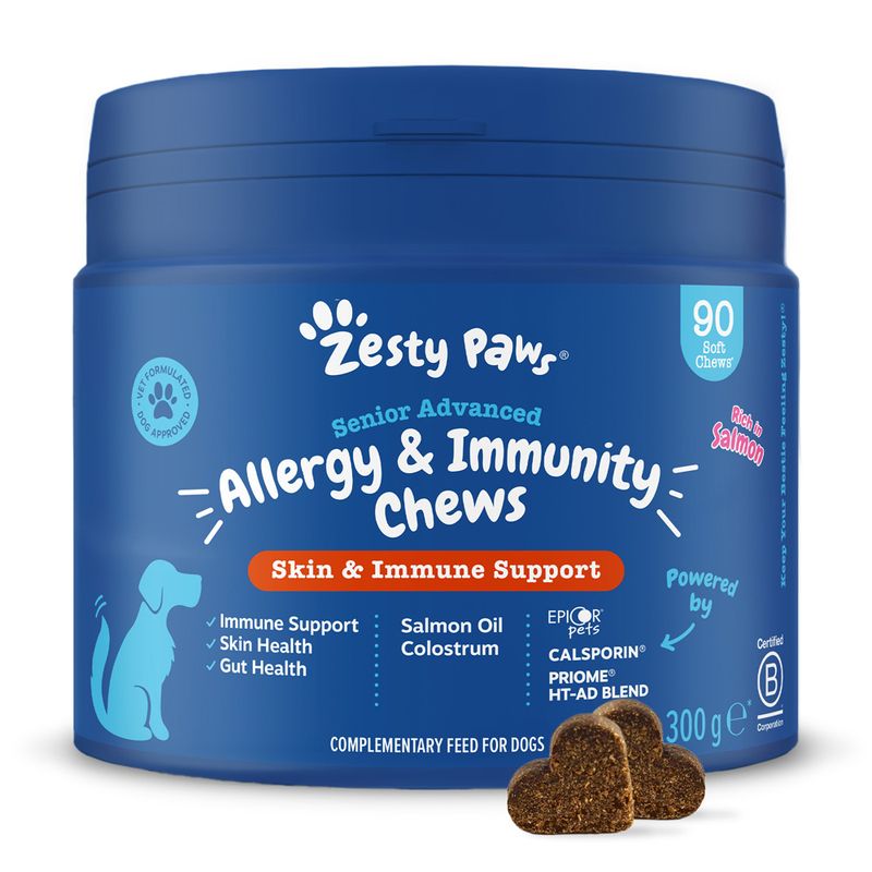 Zesty Paws Senior Allergy & Immunity Skin & Immune Support - Salmon 50 Chews