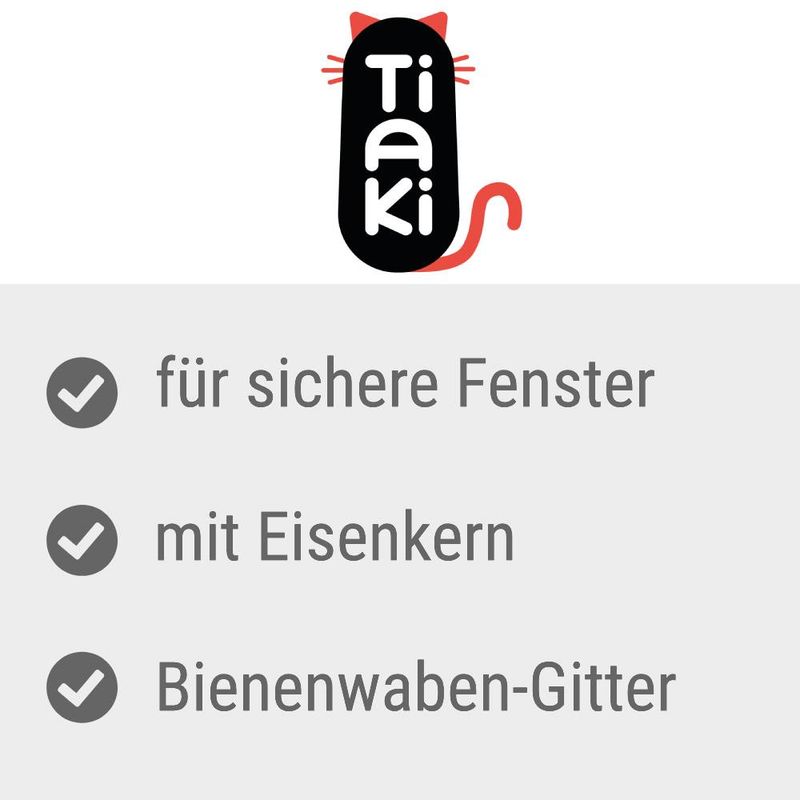 TIAKI protective grille for windows Economy set: Fastening on the window side (2 parts)
