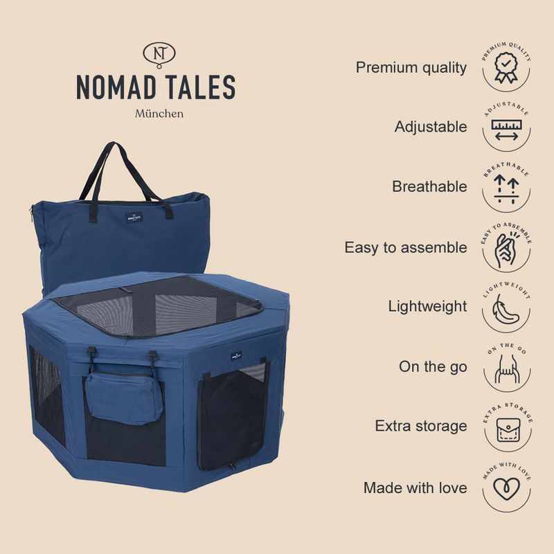 Nomad Tales Spirit Foldable Puppy Run approx. 124 x 124 x 62cm (L x W x H)