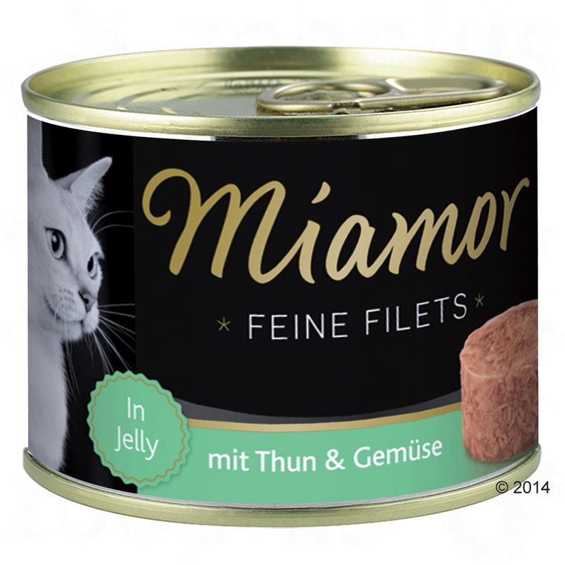Miamor Fine Fillets 6 x 185g Tuna & Vegetables in Jelly