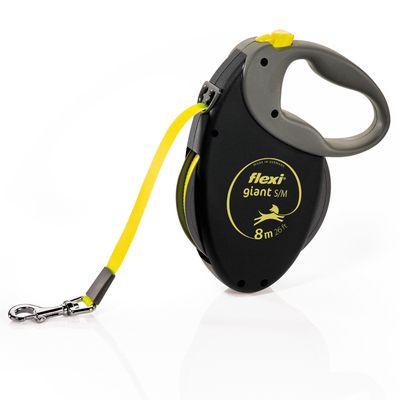 flexi GIANT Lead S/M - 8m Black / Neon Yellow