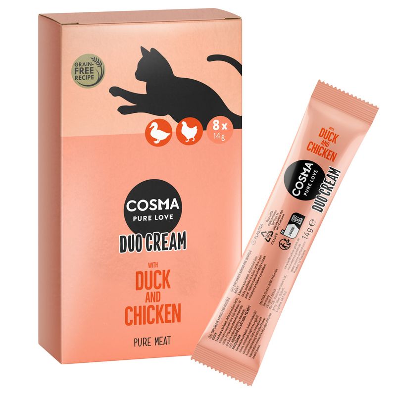 Cosma DUO Cream Treats 8 x 14g Duck & Chicken