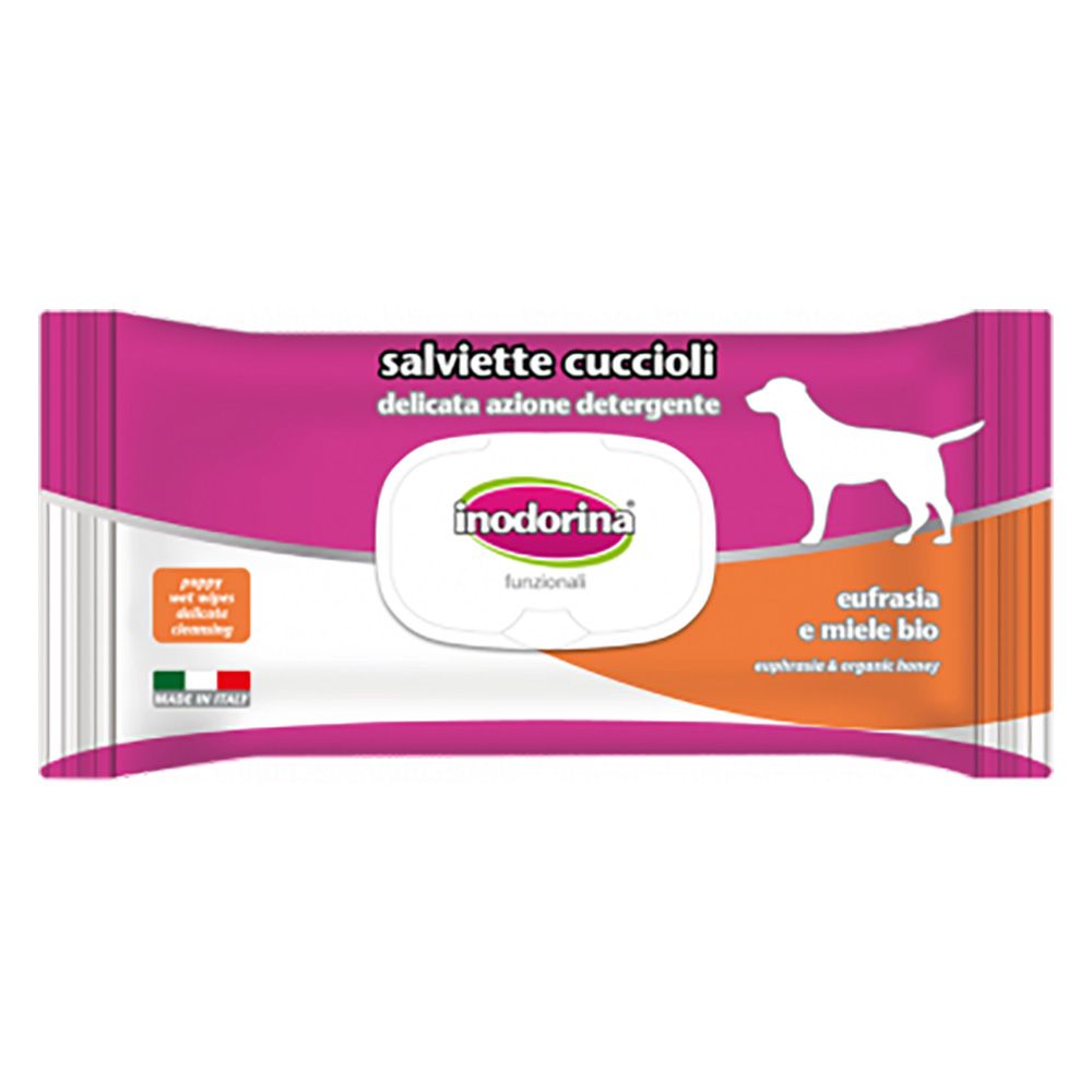Inodorina wipes for puppies with Euphrasia and Organic Honey 40 pcs