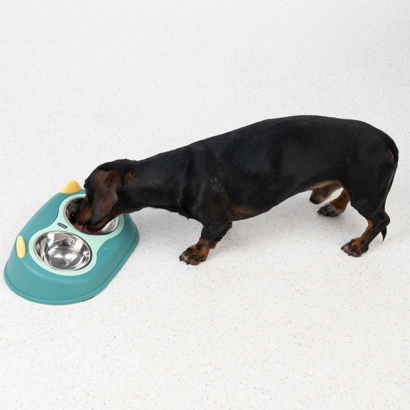 TIAKI double bowl owl 2 x 300 ml