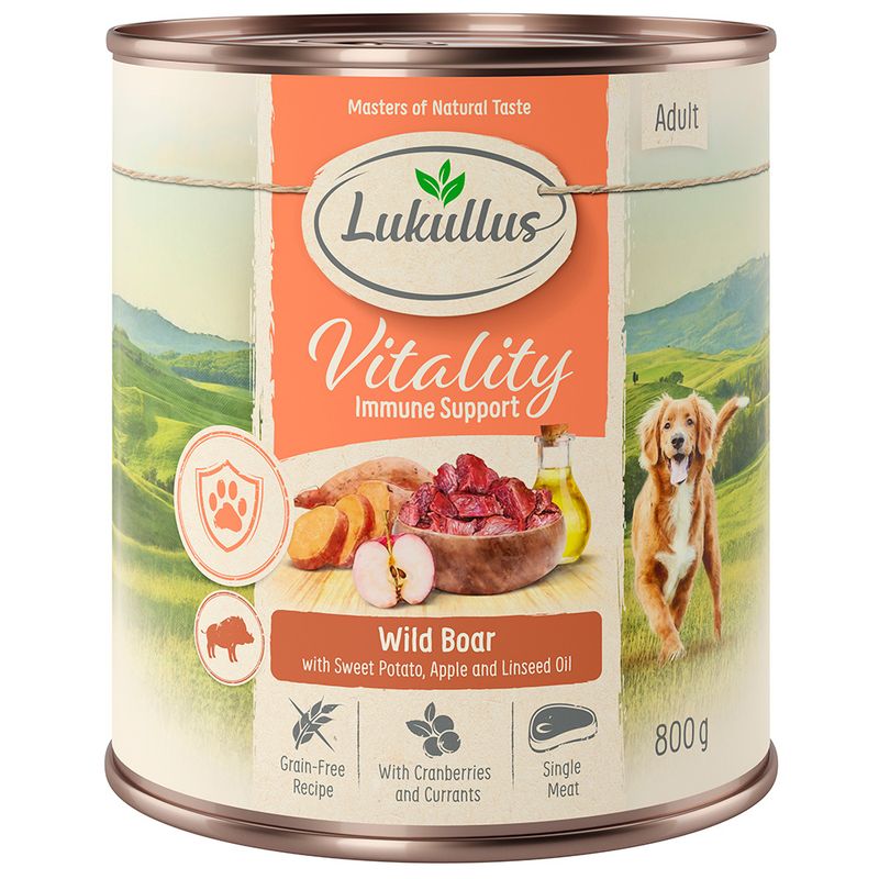 Lukullus Vitality Immune System: Wild Boar (Grain-Free) 6 x 400g